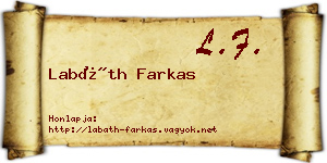 Labáth Farkas névjegykártya